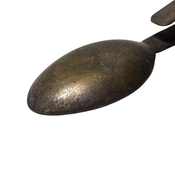 Vintage Curved Handle Baby Spoon Utensil Collectible Engraved Worn - Picture 11 of 16